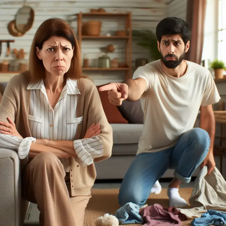 Visual representation of "scold" - A woman who constantly criticizes and nags