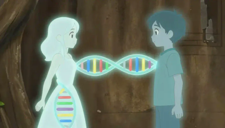 Visual representation of "heterozygosity" - The condition of having two different alleles for a particular gene, one inherited from each parent.