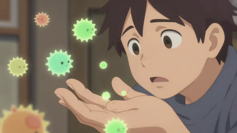 Visual representation of "germ" - A small organism that can make you sick when it enters the body
