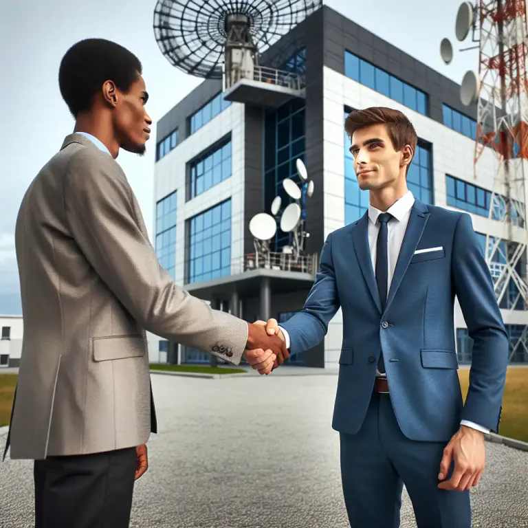Visual representation of "telecommunications" - The business sector that offers services related to electronic systems for transmitting messages through cables, telephone, radio or television.