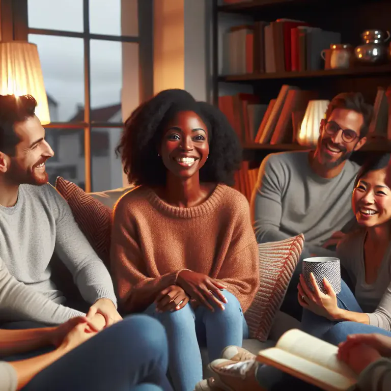 Visual representation of "among" - Used to indicate a belonging to or connection with a group of people or things