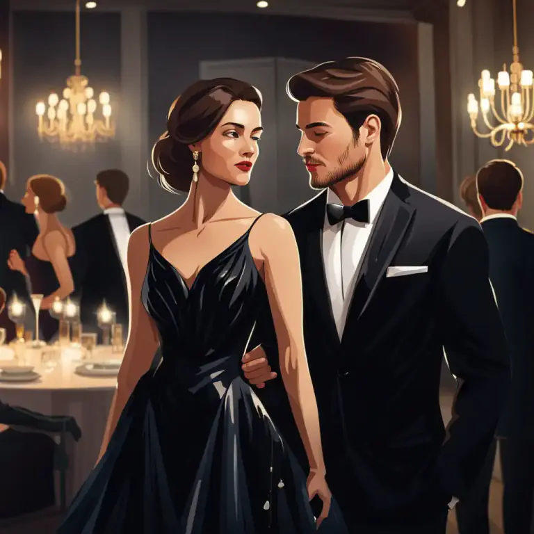 Visual representation of "escort" - A person, typically a woman, who is hired to go with someone to a social event.