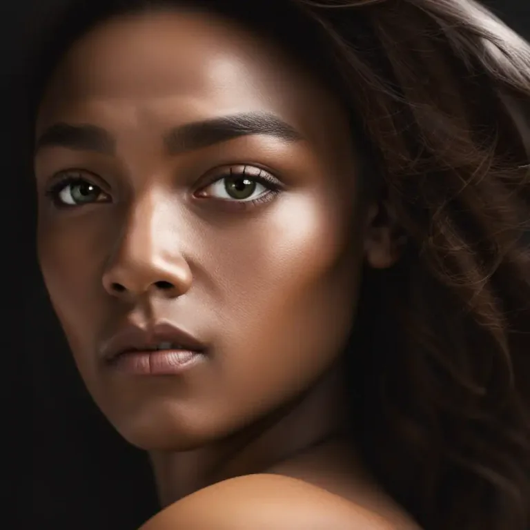 Visual representation of "mulatto" - Relating to the mixed offspring of a white person and a black person.