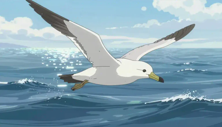 Visual representation of "petrel" - A bird that lives near the sea, known for its ability to fly long distances.