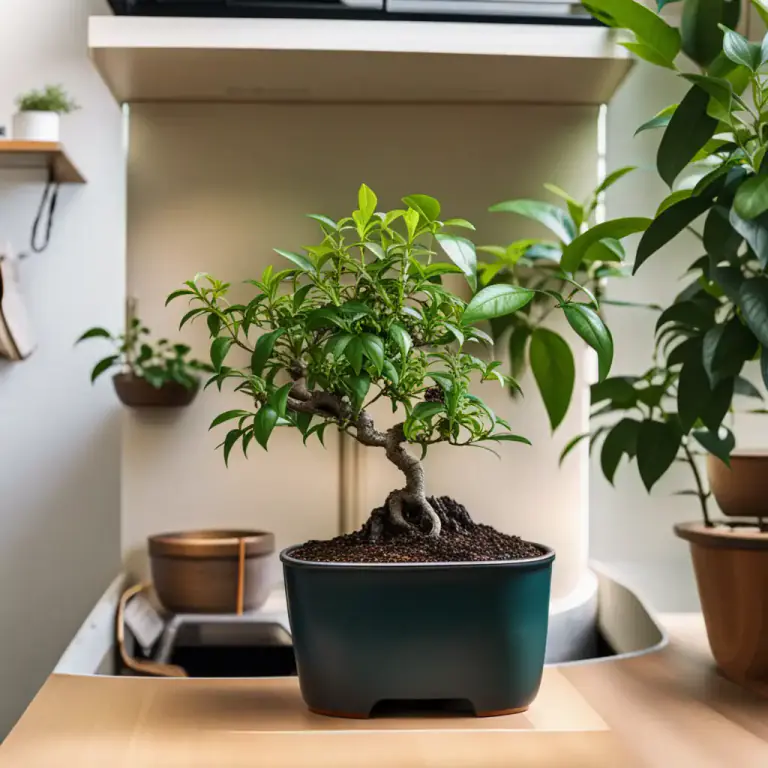 Visual representation of "bonsai" - Referring to something that is small or stunted like a bonsai.