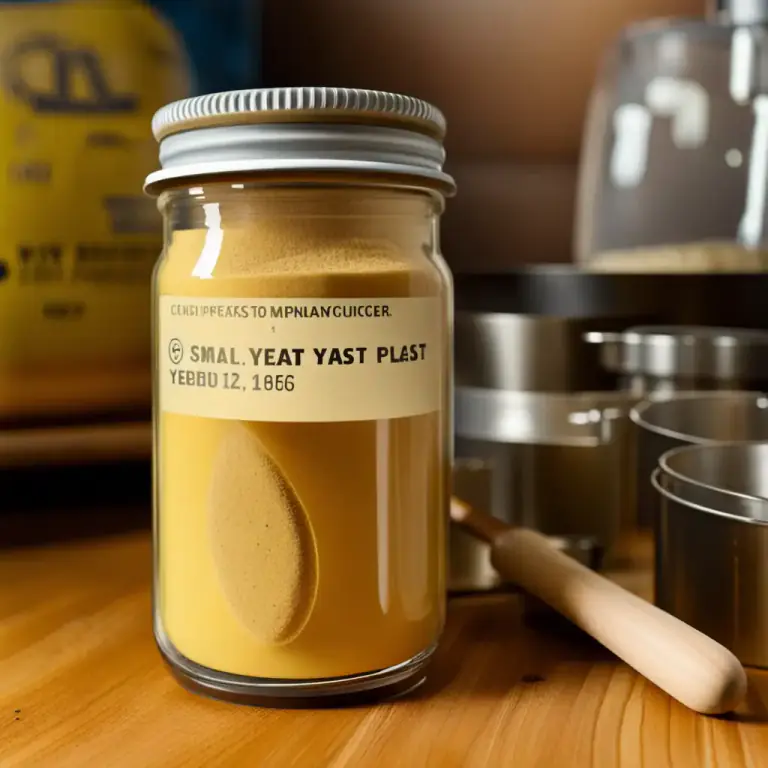 Visual representation of "yeast" - A yellowish powder or paste produced by this fungus