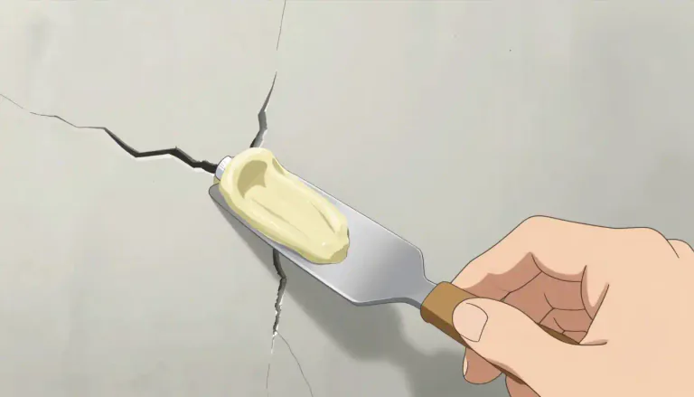 Visual representation of "filler" - A device or piece of material used to fill a gap or hole