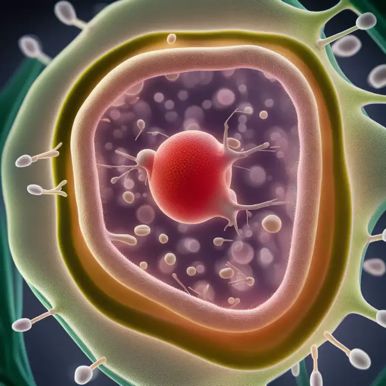 Visual representation of "pinch off" - In biology, the process where a part of a cell or structure separates from the main body to form a new one.