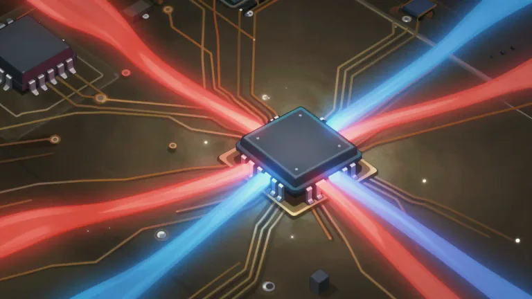 Visual representation of "bipolar" - Being or relating to a semiconductor device that uses both positive and negative charge carriers
