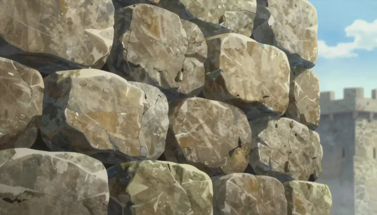 Visual representation of "cyclopean" - Relating to a structure built with large stones that are fitted together closely without any use of mortar.