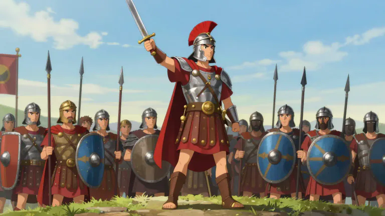 Visual representation of "centurion" - In ancient Rome, a person who was a leader of 100 soldiers.