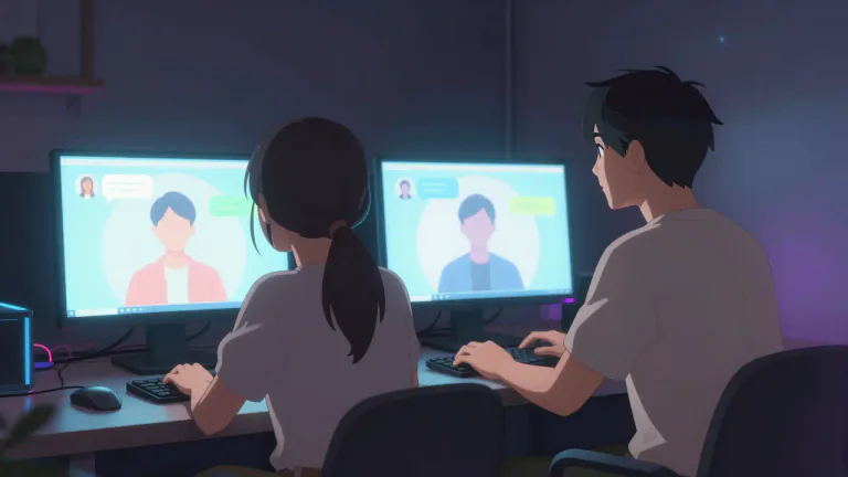 Visual representation of "cybersex" - Engaging in sexual activities online, often through chat rooms or specific websites designed for this purpose.