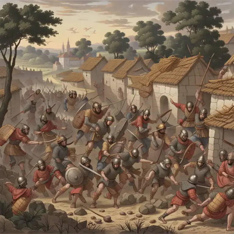 Visual representation of "slaughter" - To kill many people in a cruel or violent way