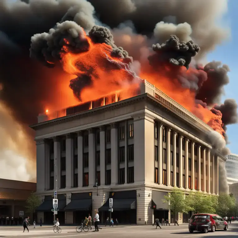 Visual representation of "blow up" - To explode or destroy something or someone with an explosion.