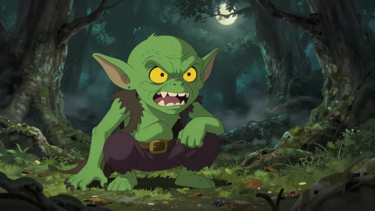 Visual representation of "hobgoblin" - A type of small, wicked creature that appears in stories and old folk tales.