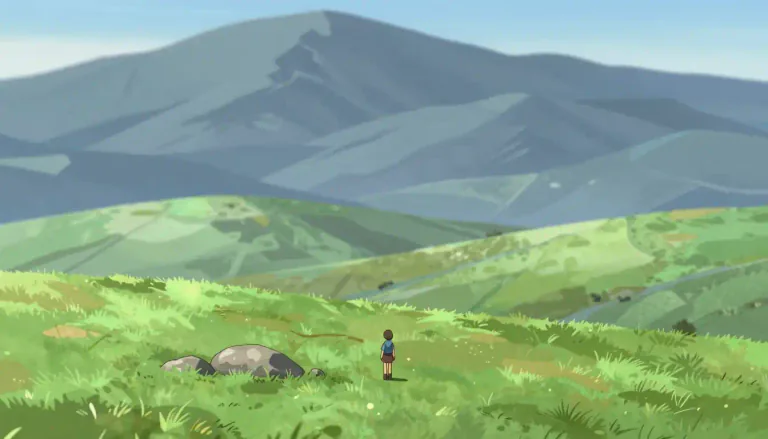 Visual representation of "background" - The part of a scene or picture that is farthest from the viewer.