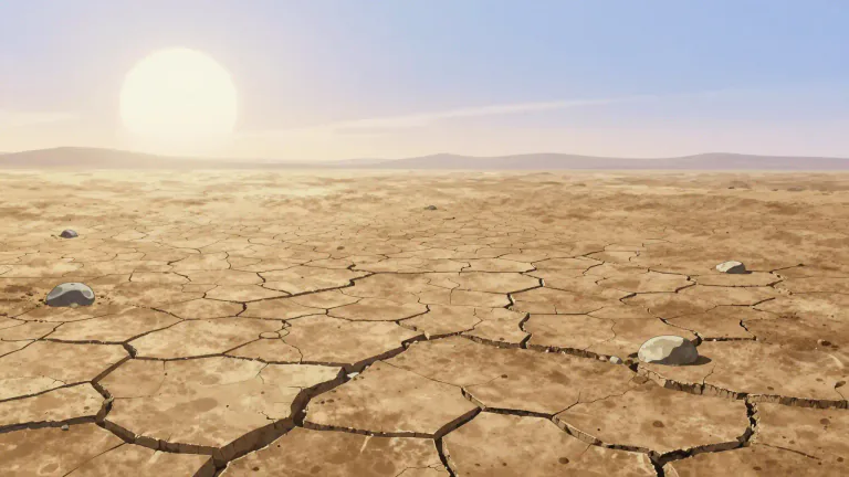 Visual representation of "barren" - A place or thing that has nothing growing on it or is empty.
