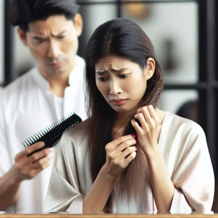 Visual representation of "breakage" - The amount of hair that is broken off