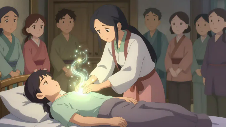 Visual representation of "healer" - A person who has the power to cure people in a way that is not understood or explained by medical science