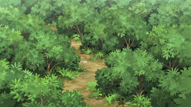 Visual representation of "shrubby" - Similar to a shrub or having many shrubs