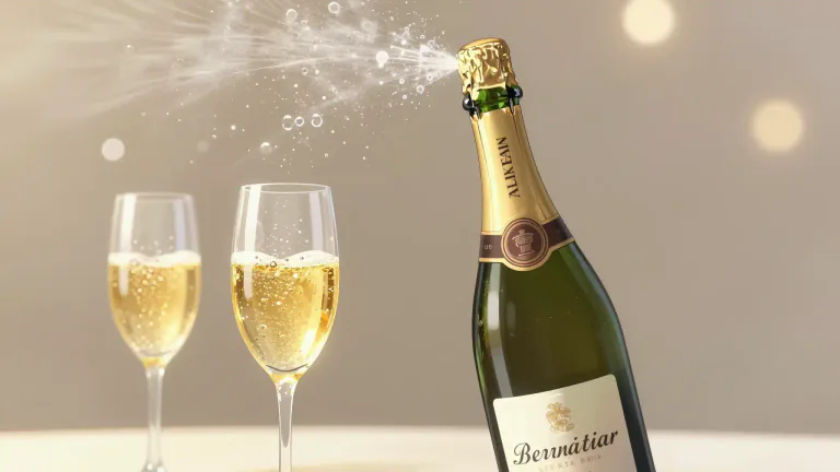 Visual representation of "champers" - Champagne; a type of sparkling wine that is often served during celebrations or special occasions.
