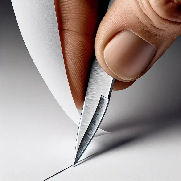 Visual representation of "superfine" - Very thin or sharp