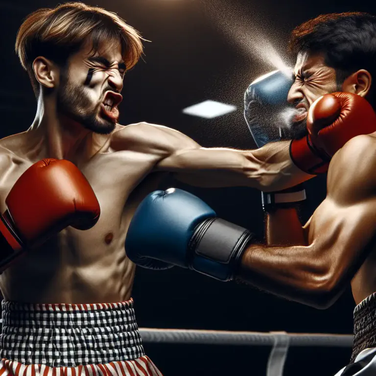 Visual representation of "slosh" - A heavy blow or punch