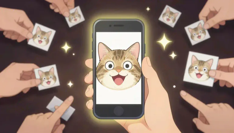 Visual representation of "meme" - An image, video, piece of text, etc. that is humorous in nature and is copied and spread quickly by internet users, often with slight changes