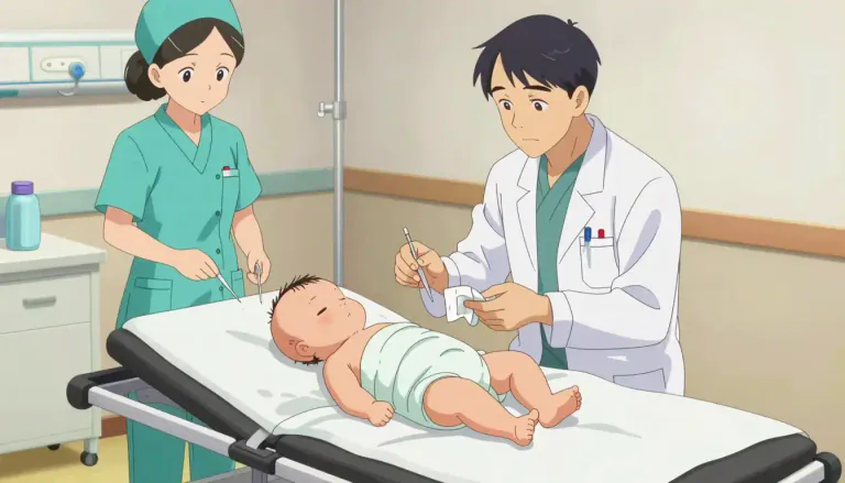 Visual representation of "circumcision" - A medical procedure where the skin covering the end of the male genitals (the foreskin) is removed.