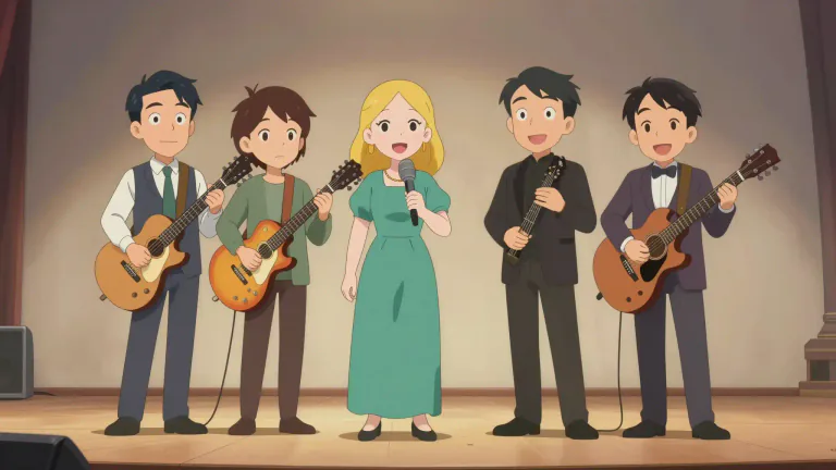 Visual representation of "quintet" - A group of five people or things