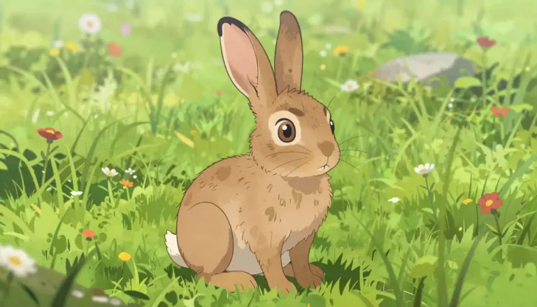 Visual representation of "leveret" - A young hare, especially one in its first year