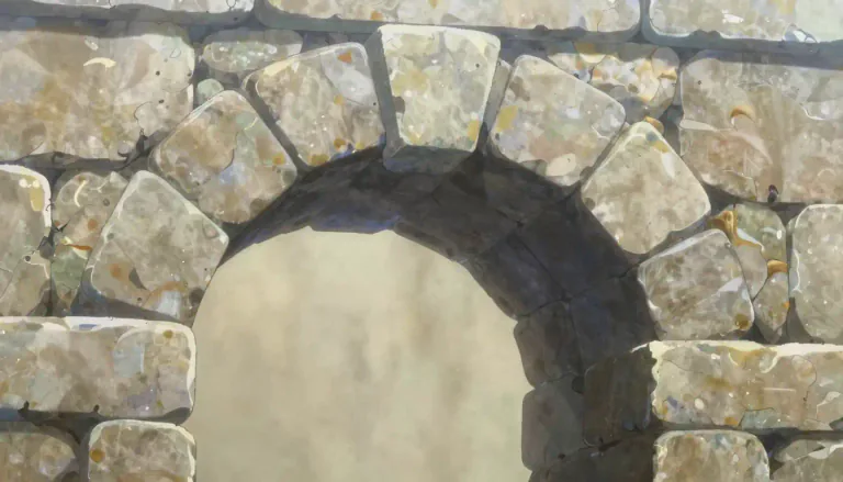 Visual representation of "keystone" - A part at the peak of an arch that holds the other parts in place.