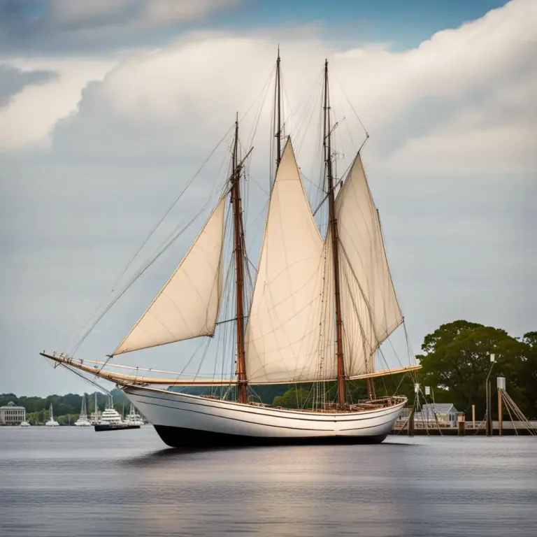 Visual representation of "skipjack" - A kind of sailing boat used in the 19th century.