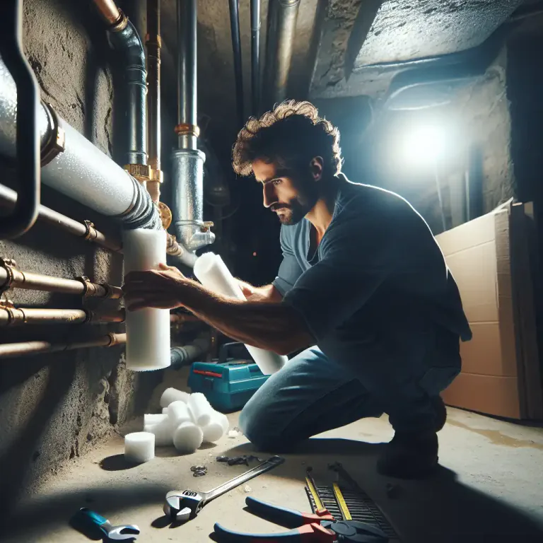 Visual representation of "lag" - to cover (pipelines, boilers) with insulating material