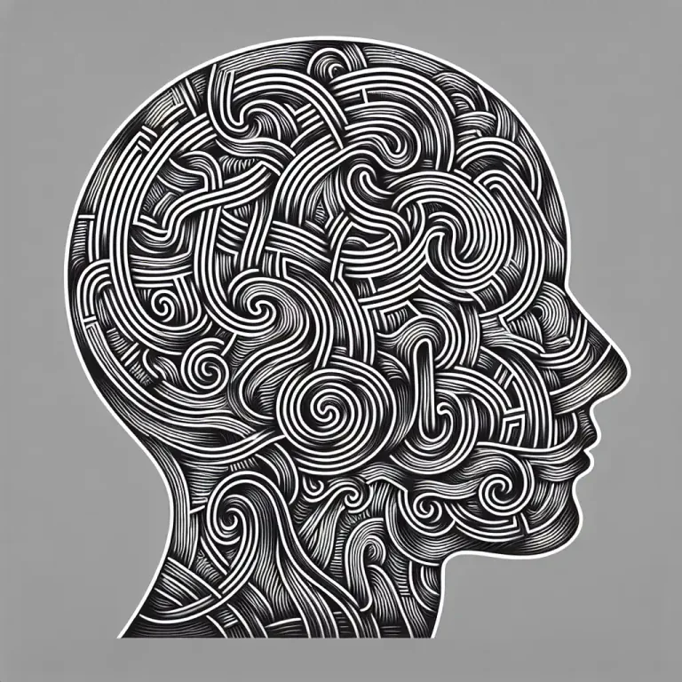 Visual representation of "convoluted" - Twisted or coiled shape or form