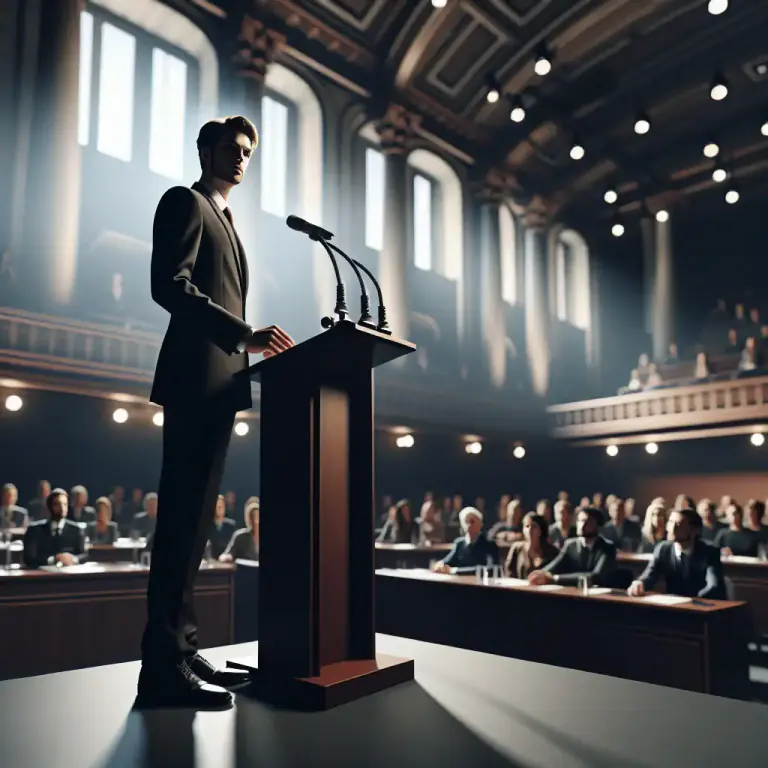 Visual representation of "senatorial" - Suitable for a senator, exhibiting the qualities usually associated with a senator
