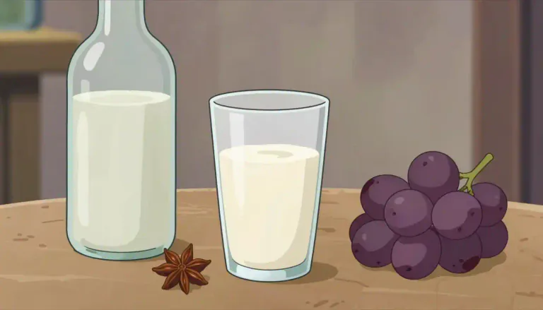Visual representation of "raki" - Raki is a traditional Turkish alcoholic drink made from distilled grapes and flavored with anise.