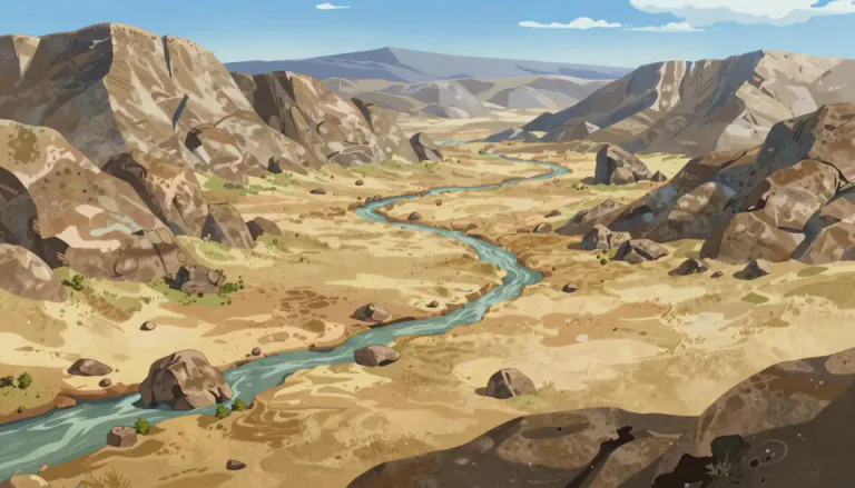 Visual representation of "terrain" - the land and its physical features