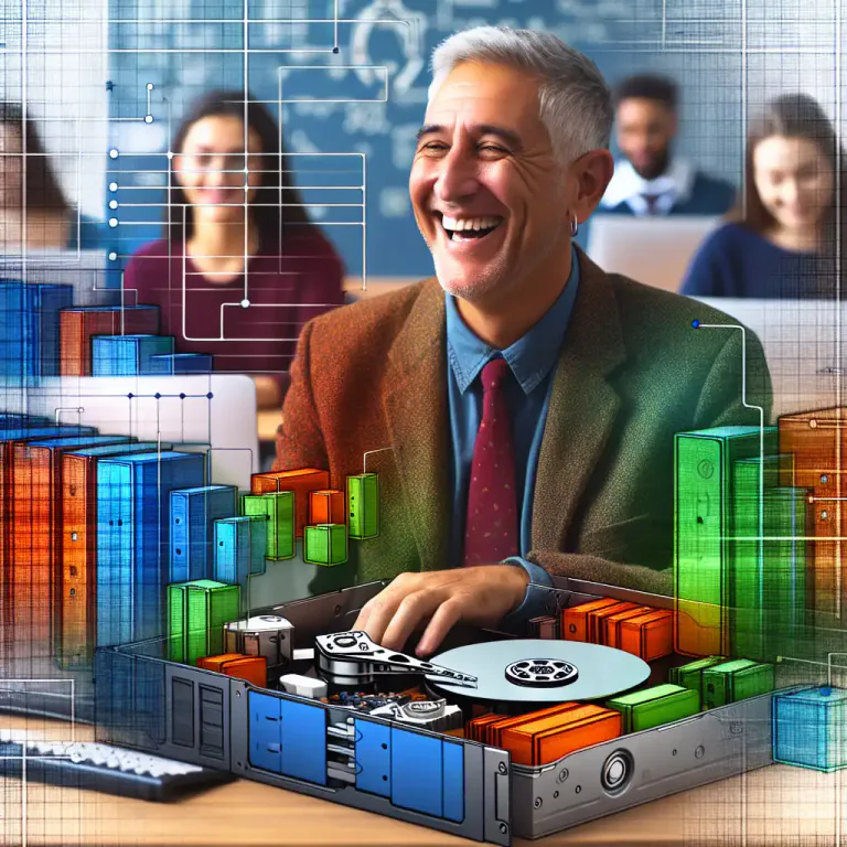 Visual representation of "compartmentalize" - In computing, to divide a hard disk into sections.