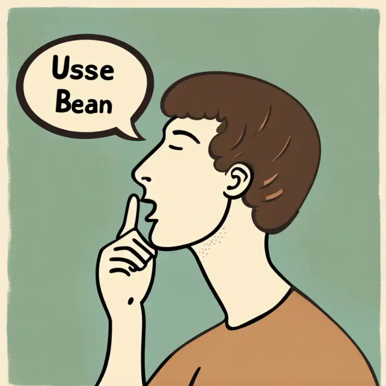 Visual representation of "bean" - Informal for 'head'.