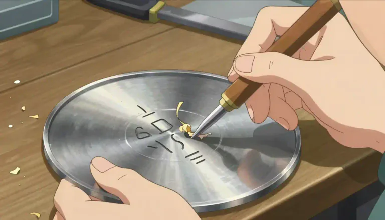 Visual representation of "inscribe" - To write or carve words onto something