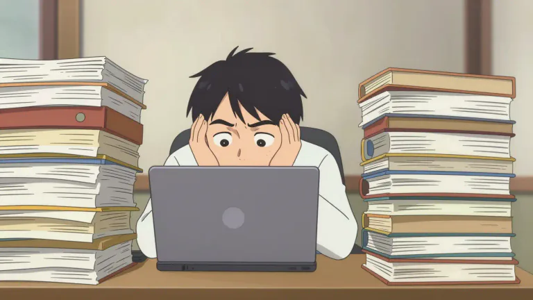Visual representation of "be up to your eyebrows in something" - To be very busy with something