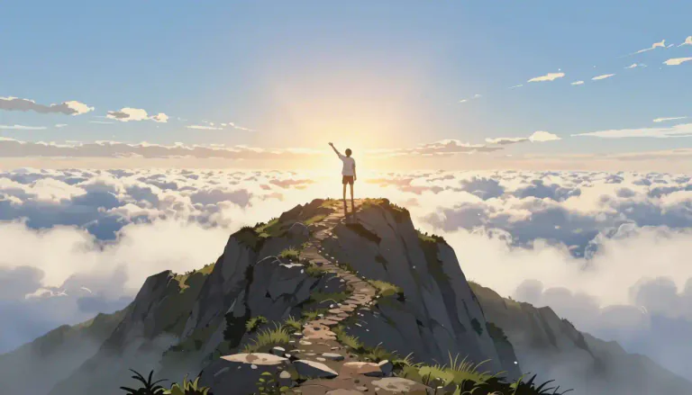 Visual representation of "acme" - The highest point or peak of something