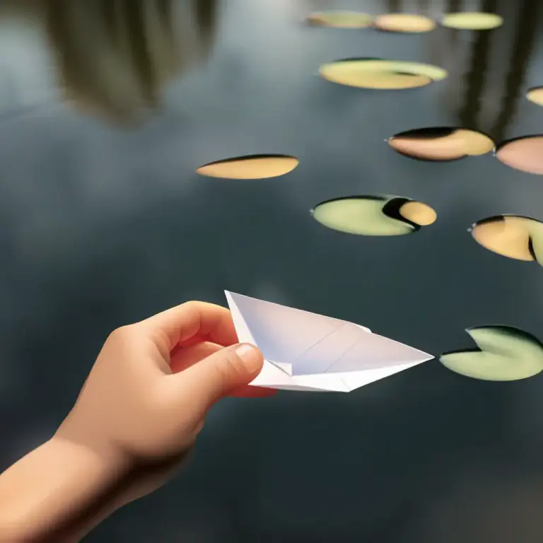 Visual representation of "float" - To put something on water and let it move