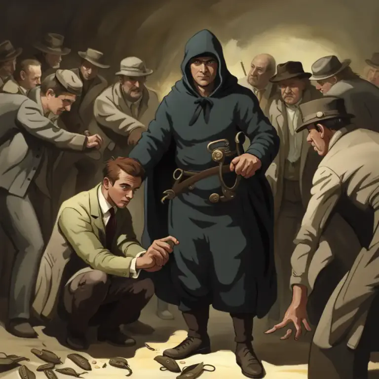 Visual representation of "give somebody the works" - To treat someone roughly or harshly.