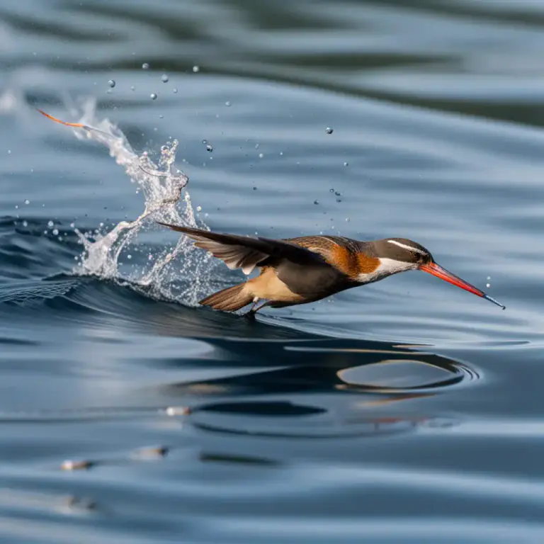 Visual representation of "diver" - A bird that moves underwater to catch fish