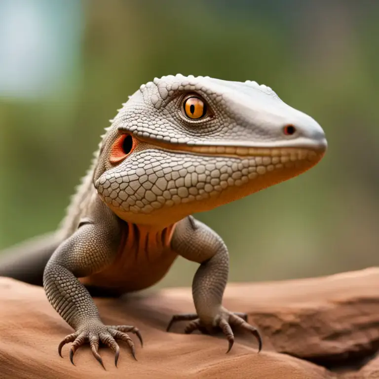 Visual representation of "saurian" - Something or someone that looks or acts like a dinosaur or reptile