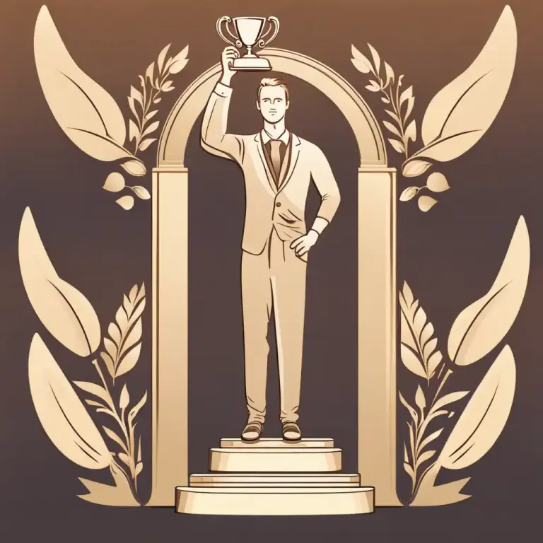 Visual representation of "laurel" - A sign of success or recognition.