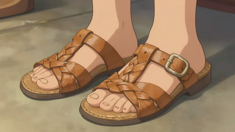 Visual representation of "huarache" - A type of traditional Mexican sandal made from woven leather.