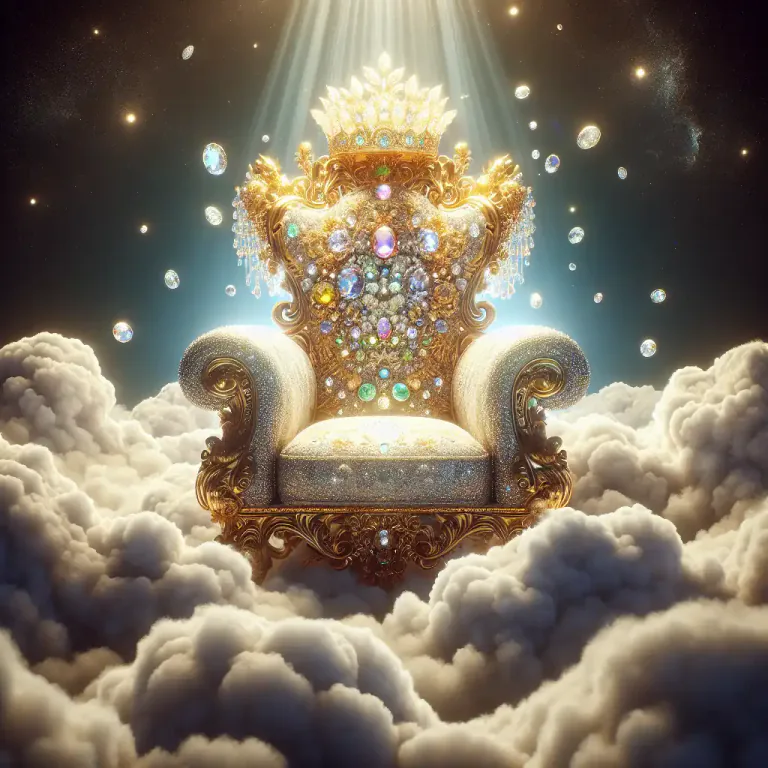 Visual representation of "throne" - In a religious context, it refers to the seat of God or a deity.